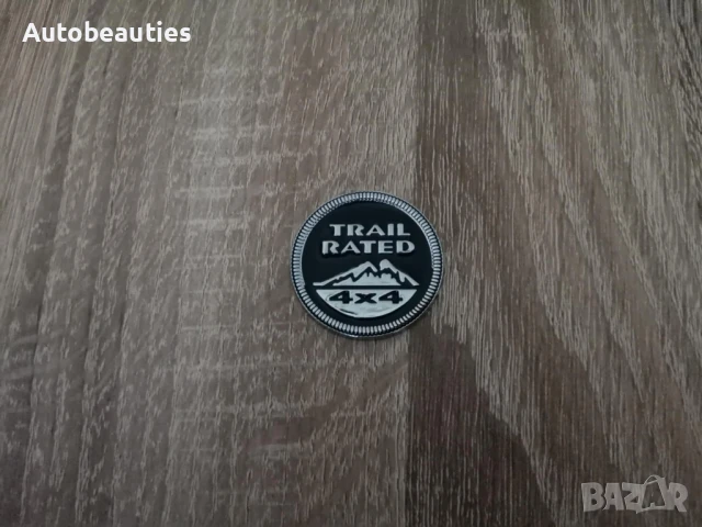 емблема черен кръг Trailrated за Jeep