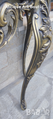 Масивна/Бронзова Конзола/Огледало, снимка 11 - Тоалетки - 44639713