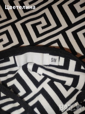 Дамска рокля с геометрични фигури размер S/M цена 27 лв. + подарък гривна , снимка 7 - Рокли - 42769139