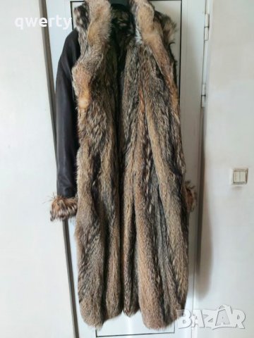 Дамско дълго кожено палто за едра жена, снимка 3 - Палта, манта - 35617967