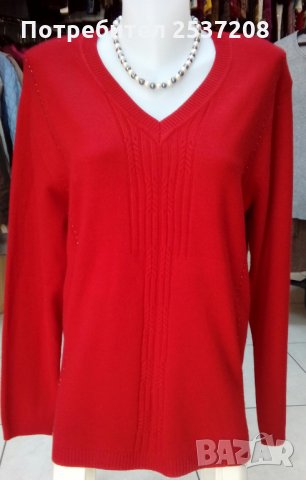 Топъл дамски пуловер от мека вълна, снимка 1 - Блузи с дълъг ръкав и пуловери - 30899293