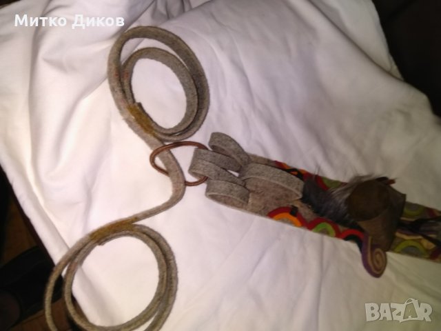 Кукерска маска с камбанка-височина 59см, снимка 3 - Декорация за дома - 29501517