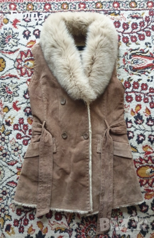 Oakwood елек естествена кожа с косъм S, снимка 6 - Елеци - 52815619