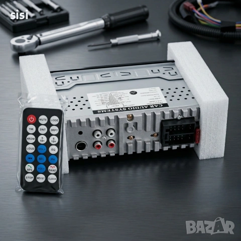 Автомобилно радио MP3 плеър с Bluetooth, USB, AUX и дистанционно – 4x55W, снимка 4 - Радиокасетофони, транзистори - 54189330