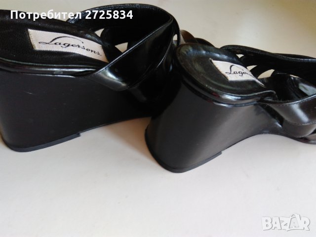 Елегантни кожени чехли LAGERSONS, Швеция, размер 37, снимка 5 - Дамски елегантни обувки - 29292489