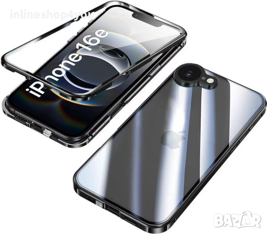 Двоен Магнитен Кейс за Apple iPhone 17e със защита на камерата, снимка 3 - Калъфи, кейсове - 54361758