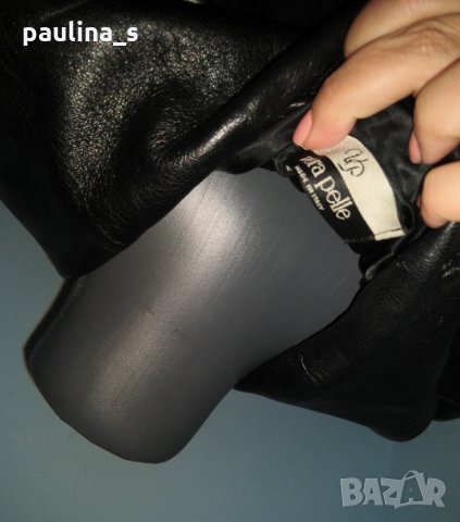 Манто тип пелерина от естествена кожа "Vera Pelle" Italy / голям размер , снимка 9 - Палта, манта - 30440356