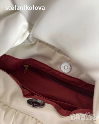 Бяла кожена чанта, снимка 2 - Чанти - 53956892