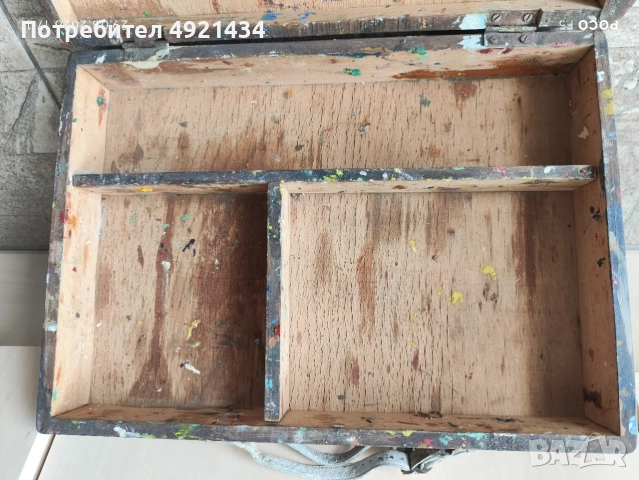 Старо дървено куфарче на художник и палитри, снимка 9 - Картини - 55861424