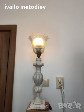 Мраморна Лампа, снимка 4 - Настолни лампи - 49629629