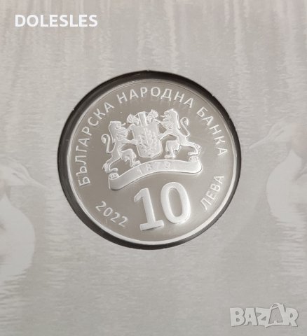 Сребърна монета 10 лева 2022 г. Природно разнообразие в Република България Голям гмурец , снимка 2 - Нумизматика и бонистика - 38077871