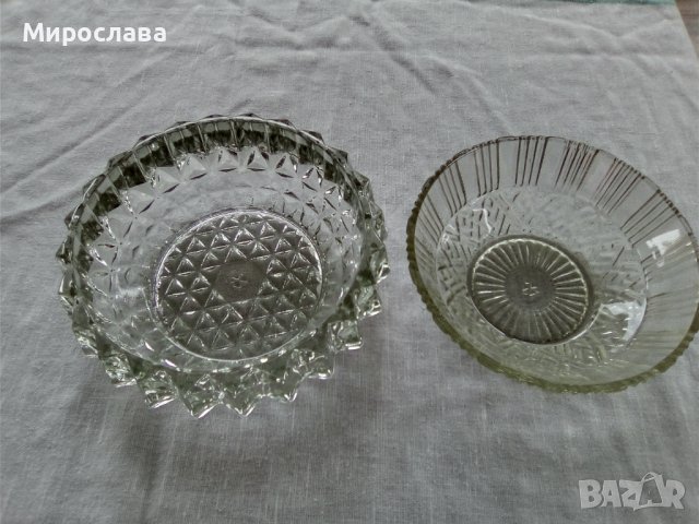  Кристална бонбониера и стъклена купа