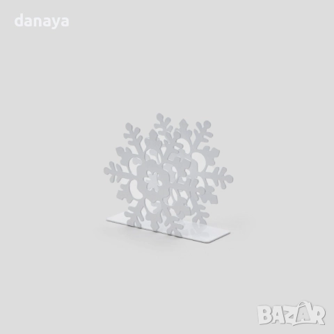 6137 Коледна поставка за салфетки Снежинка Салфетник, снимка 3 - Аксесоари за кухня - 52671252