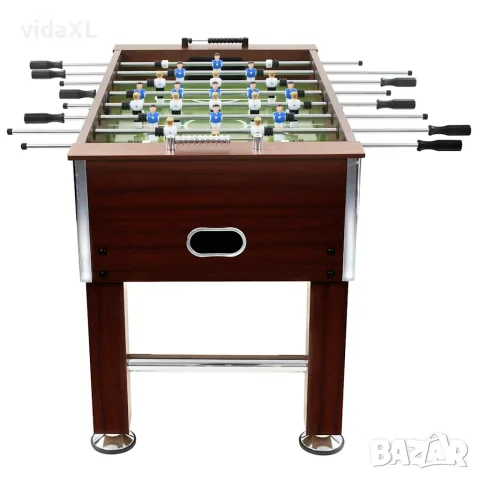 vidaXL Футболна маса, стомана, 60 кг, 140x74,5x87,5 см, кафява, снимка 2 - Джаги - 56148400