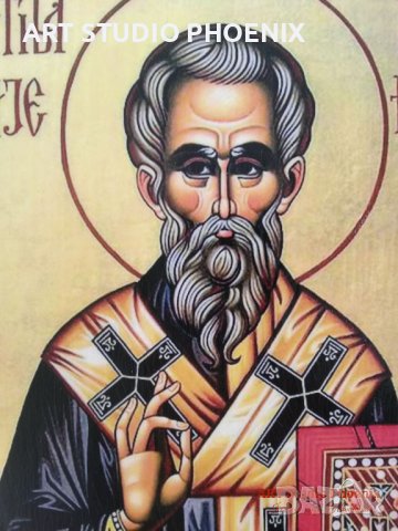 Икона на Свети Игнатий Богоносец ikona Sveti Ignatii Bogonosec, снимка 2 - Картини - 16565006