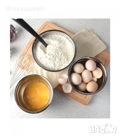 3155 Метални купи за разбъркване със силиконово дъно, снимка 15 - Съдове за готвене - 34237846