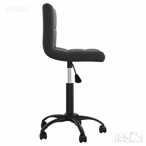 vidaXL Въртящ се офис стол, черен, кадифе, снимка 4 - Столове за офис - 56147014