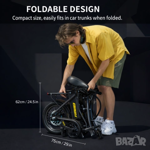 Електрически велосипед/колело HIDOES C5 350W 10.4AH, снимка 5 - Велосипеди - 53193101