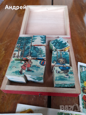 Стара детска игра с кубчета #10, снимка 5 - Други ценни предмети - 44808342