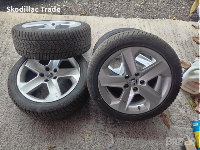 Оригинални алуминиеви джанти за Шкода/Skoda Октавия/Octavia VRS 17" Dorado+гуми, снимка 2 - Гуми и джанти - 52132924