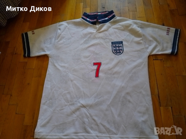 Англия футболна фенска тениска #7 Дейвид Бекъм размер Л