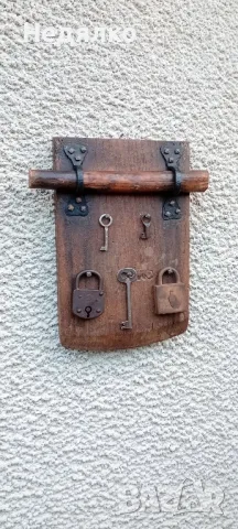 Стара,200 годишна дъбова закачалка, снимка 3 - Антикварни и старинни предмети - 49262474