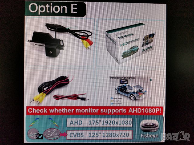 FullHD Камера за паркиранe 1080p175°–(Нощен режим,водоустойчива), снимка 4 - Аксесоари и консумативи - 36921683