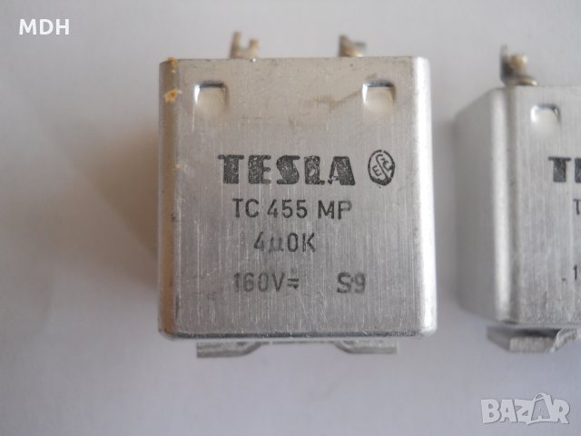 кондензатори TESLA - 2 и 4 мФ -160 в, снимка 1 - Друга електроника - 31208577