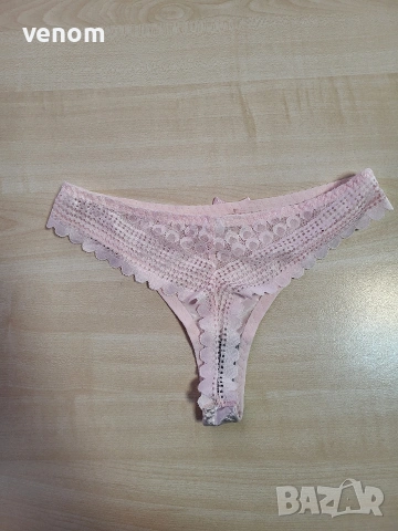 Сатенени прашки с декоративна панделка и дантелен гръб, снимка 4 - Бельо - 53036006