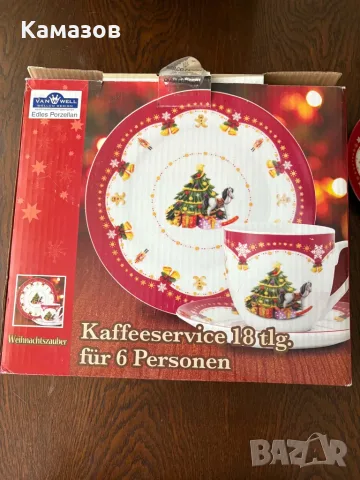 Коледен сет /сервиз/ за кафе - 18 част, снимка 7 - Сервизи - 56178609