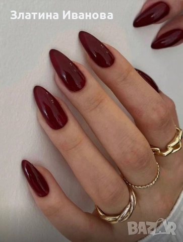 Самозалепващи изкуствени нокти 24 бр. + лепило в комплект