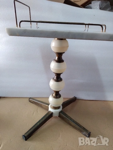 Ретро, мраморна масичка за телефон, снимка 3 - Антикварни и старинни предмети - 54250674