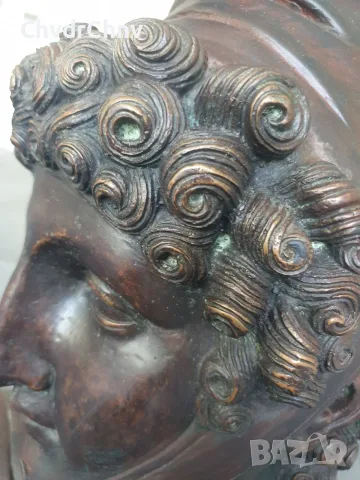 Canova Paris 70см-15кг/голяма бронзова фигура-бюст на Парис/модел Антонио Канова, снимка 10 - Статуетки - 55780335