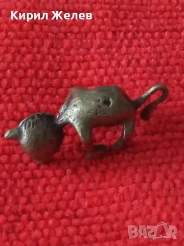 БРОНЗОВО КОТЕ МАЙСТОРСКА СТАРА РЪЧНА ИЗРАБОТКА СТАТУЕТКА МИНИАТЮРА ФИГУРКА УНИКАТ 12601, снимка 7 - Колекции - 35641853