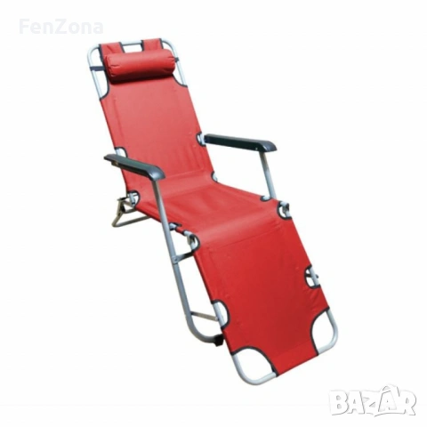 Голям Многофункционален сгъваем шезлонг-стол с възглавничка NS6012, снимка 9 - Градински мебели, декорация  - 54096518