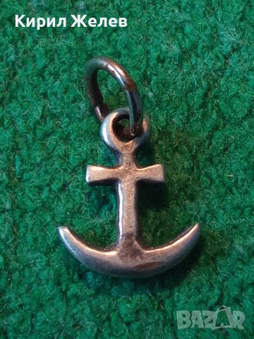 СТАРА СРЕБЪРНА или ПОСРЕБРЕНА КОТВИЧКА ФИГУРАЛЕН МЕДАЛЬОН МОРСКА ТЕМАТИКА СТОМАНЕНА ХАЛКИЧКА 25793, снимка 3 - Антикварни и старинни предмети - 39270245