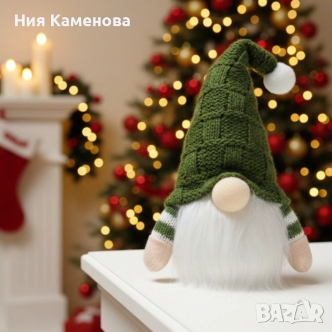 Плюшена коледна играчка – уютна украса за дома, снимка 2 - Декорация за дома - 52643590