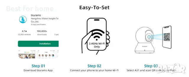Комплект от 2 висококачествени камери Blurams dome lite 2, снимка 9 - Комплекти за видеонаблюдение - 47508739