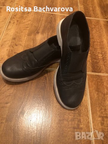 Черни обувки естествена кожа, 37 номер, снимка 1