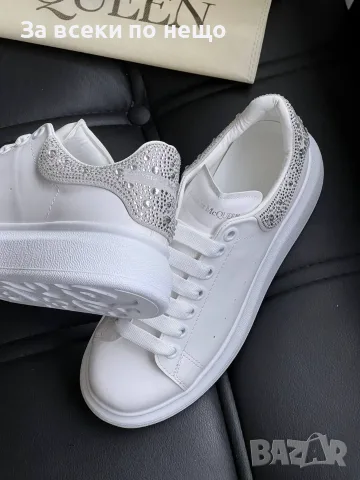 Alexander McQueen Дамски Маратонки С Кристали👟Дамски Спортни Обувки С Камъни - 2 Цвята Код E187, снимка 4 - Маратонки - 55990192