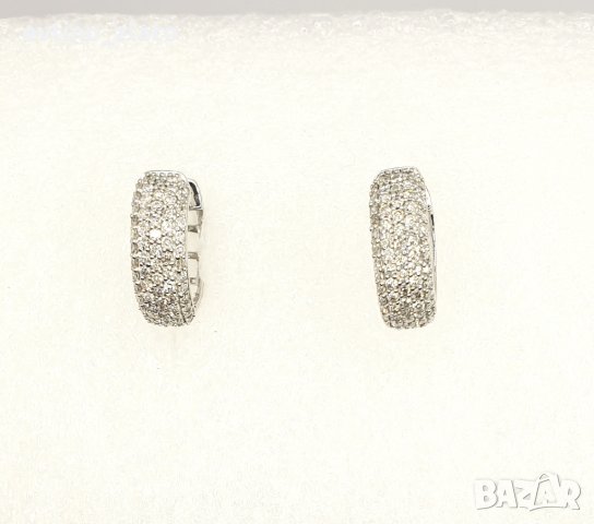 Златни 18К колиета  и обеци с диаманти , снимка 3 - Обеци - 42770645