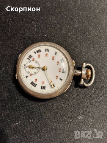 Швейцарски джобен часовник с посребрени капаци 1905г. - 10 РУБИНА, снимка 13 - Джобни - 49241222