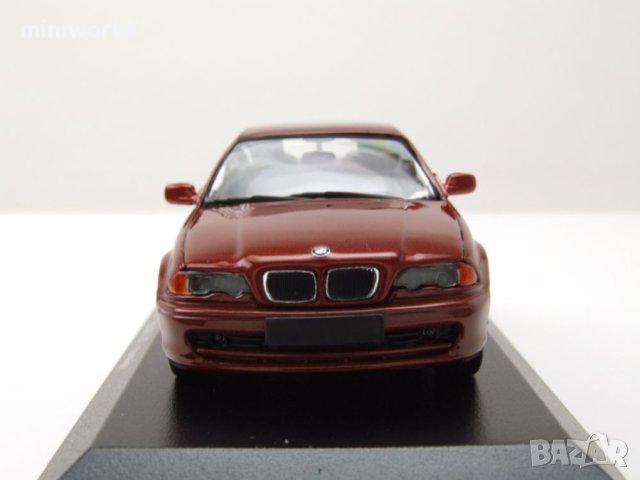 BMW 3er E46 Coupe 1999 - мащаб 1:43 на Maxichamps моделът е нов в PVC дисплей-кейс, снимка 5 - Колекции - 44475169