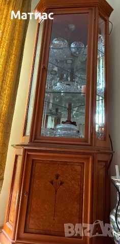 Масивен комплект Бюфет + Витрина + ТВ/Видео Шкаф, снимка 3 - Секции и витрини - 51172807