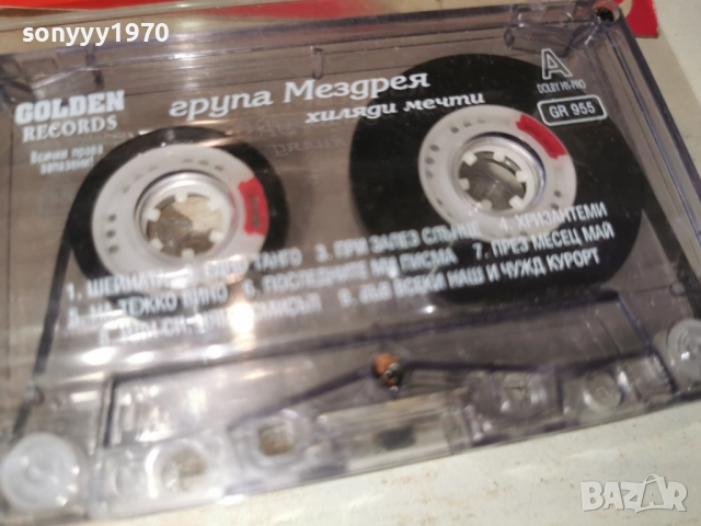ГРУПА МЕЗДРЕЯ ХИЛЯДИ МЕЧТИ-ОРИГИНАЛНА КАСЕТА 2312251642, снимка 9 - Аудио касети - 52885523