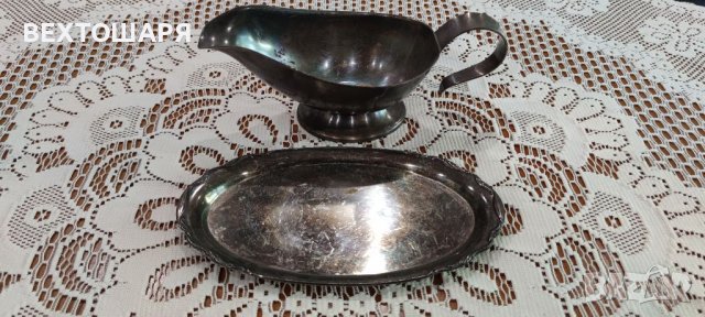 Старинна Посребрена Немска Сосиера WMF, снимка 4 - Антикварни и старинни предмети - 38470902