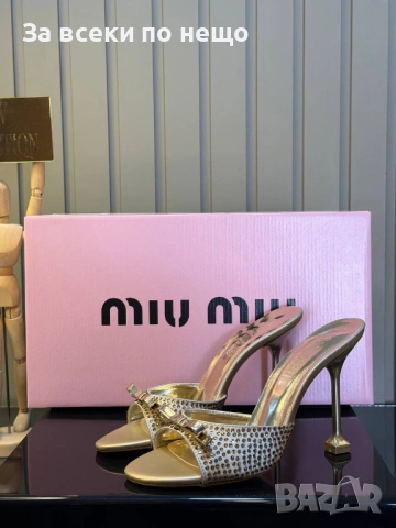 Miu Miu Дамски Обувки На Ток Миу Миу Код SK1295, снимка 4 - Дамски обувки на ток - 54286121