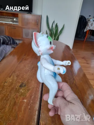 Стара играчка Котарак Моторист, снимка 4 - Други ценни предмети - 48768810