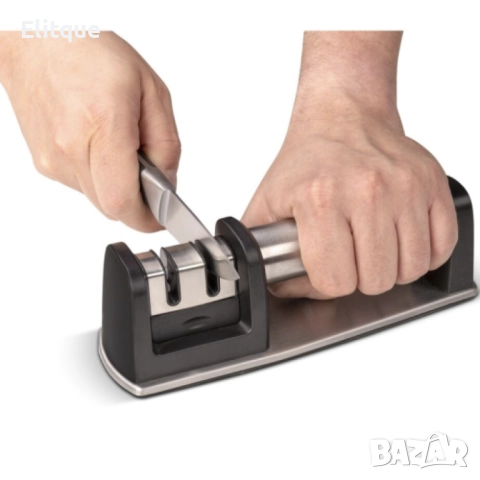 W E L Q U I C 2 Stage Kitchen Knife Sharpener Диамантено точило за ножове, снимка 2 - Други - 52901455