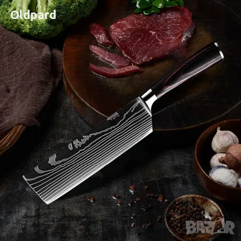 Комплект висококачествени кухненски ножове (осем броя). (ODP8T), снимка 9 - Прибори за хранене, готвене и сервиране - 48025685